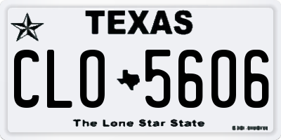 TX license plate CLO5606
