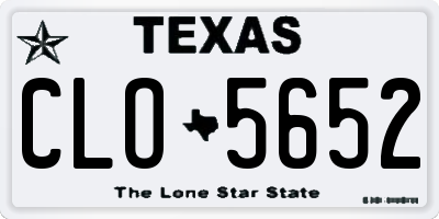 TX license plate CLO5652