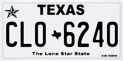 TX license plate CLO6240