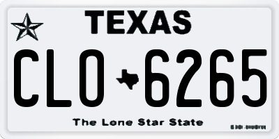 TX license plate CLO6265