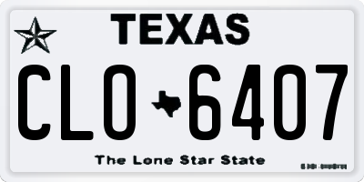 TX license plate CLO6407