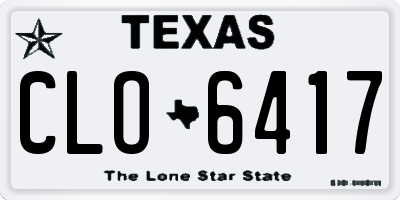 TX license plate CLO6417
