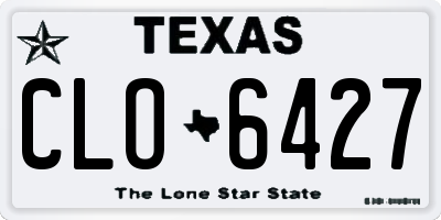 TX license plate CLO6427