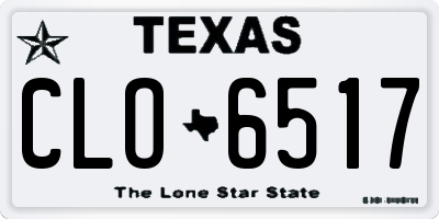 TX license plate CLO6517