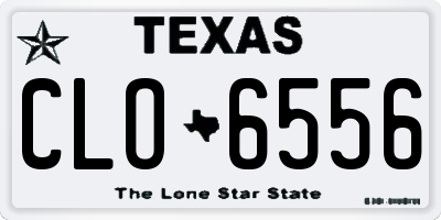 TX license plate CLO6556
