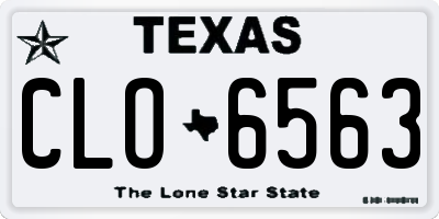 TX license plate CLO6563