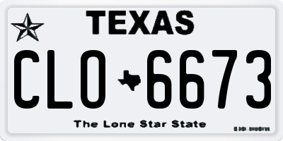 TX license plate CLO6673