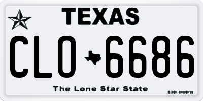 TX license plate CLO6686