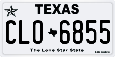 TX license plate CLO6855