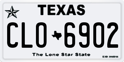 TX license plate CLO6902