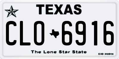 TX license plate CLO6916