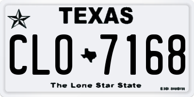 TX license plate CLO7168