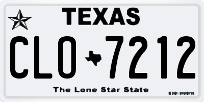 TX license plate CLO7212