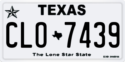 TX license plate CLO7439