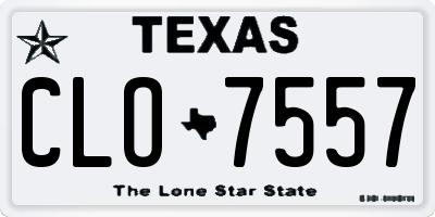 TX license plate CLO7557