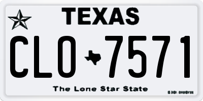 TX license plate CLO7571