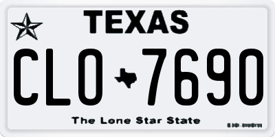TX license plate CLO7690