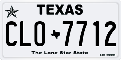 TX license plate CLO7712