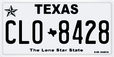 TX license plate CLO8428