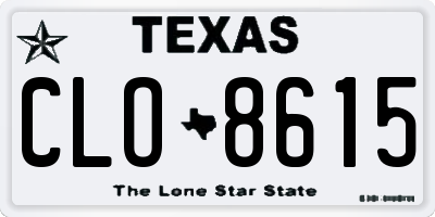 TX license plate CLO8615