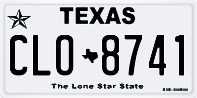 TX license plate CLO8741
