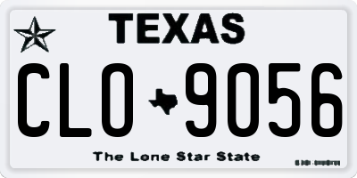 TX license plate CLO9056