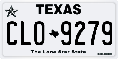 TX license plate CLO9279