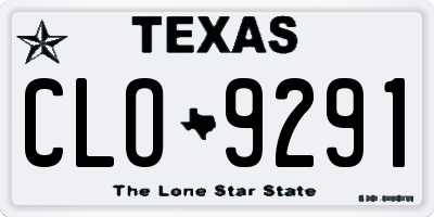 TX license plate CLO9291