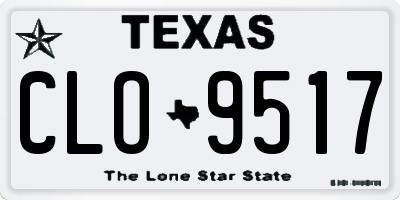 TX license plate CLO9517