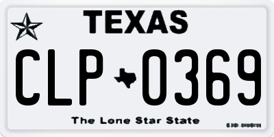TX license plate CLP0369
