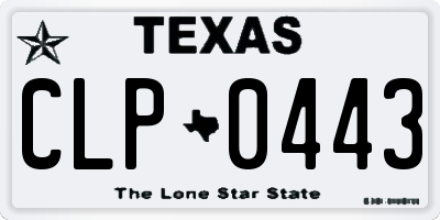 TX license plate CLP0443