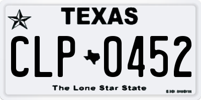 TX license plate CLP0452