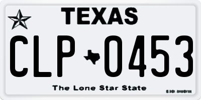 TX license plate CLP0453