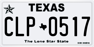 TX license plate CLP0517
