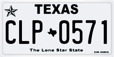 TX license plate CLP0571