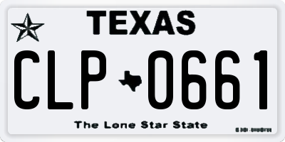 TX license plate CLP0661