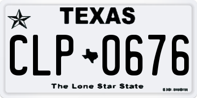 TX license plate CLP0676