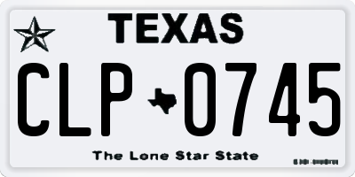 TX license plate CLP0745