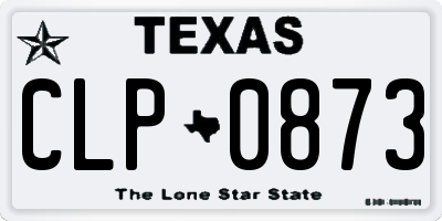 TX license plate CLP0873