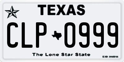 TX license plate CLP0999
