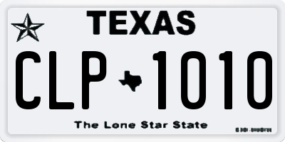 TX license plate CLP1010