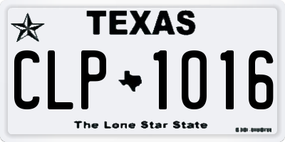 TX license plate CLP1016