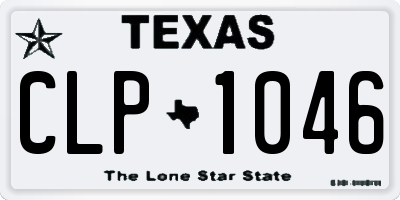 TX license plate CLP1046