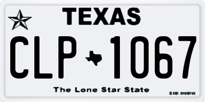 TX license plate CLP1067