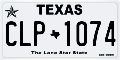 TX license plate CLP1074