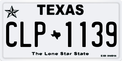TX license plate CLP1139