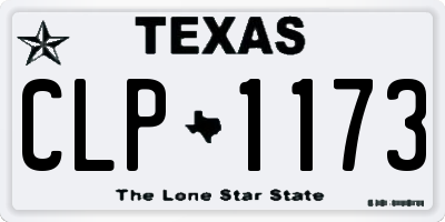 TX license plate CLP1173