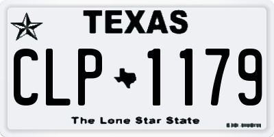 TX license plate CLP1179