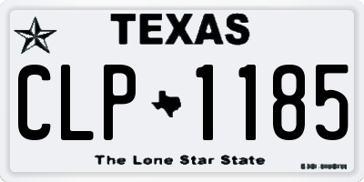 TX license plate CLP1185