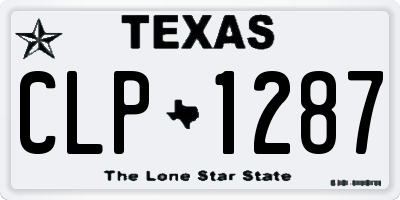 TX license plate CLP1287